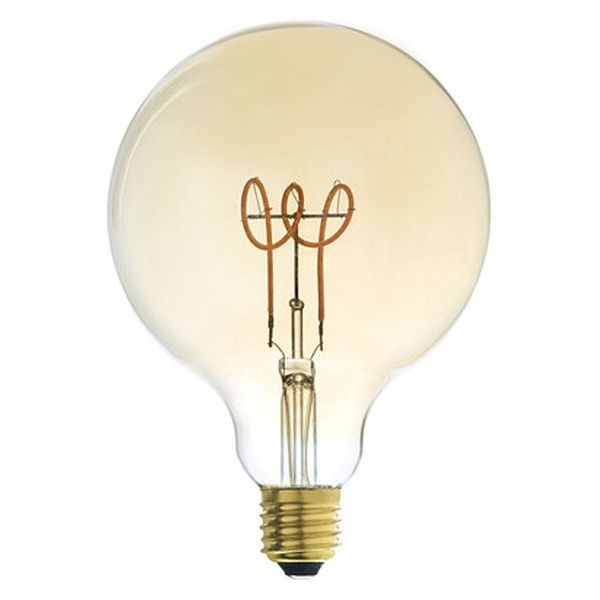 AMBER LED E27 G125 3,5W DIM