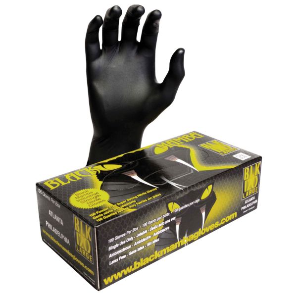 Boîte 100 gants jetables nitrile noir L