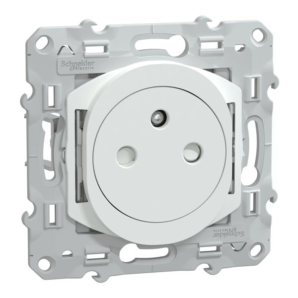 Prise 2P+T affl Griffes Blanc