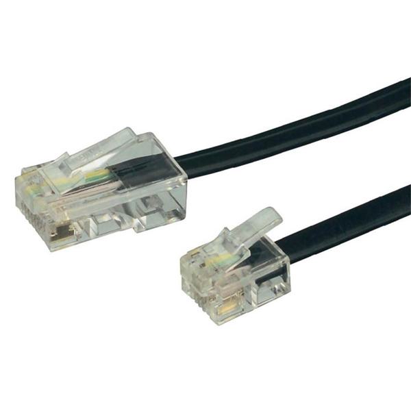 CORDON TEL.RJ45/RJ11 NOIR 10M